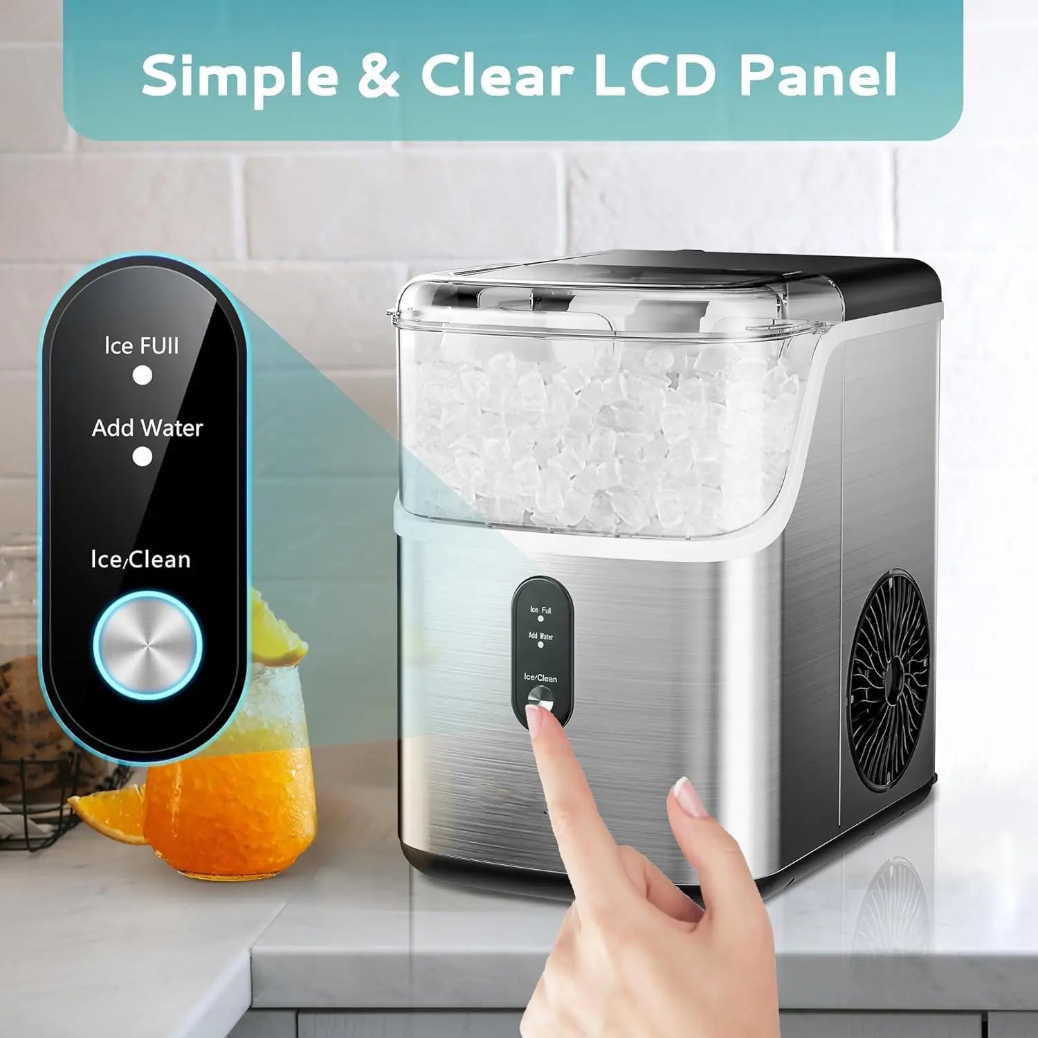 Nugget Ice Makers Countertop with 35lbs/24H